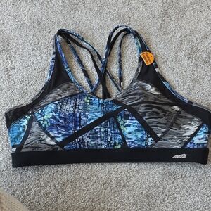 Avia Women's Dynamic Blue and Black Sports Bra